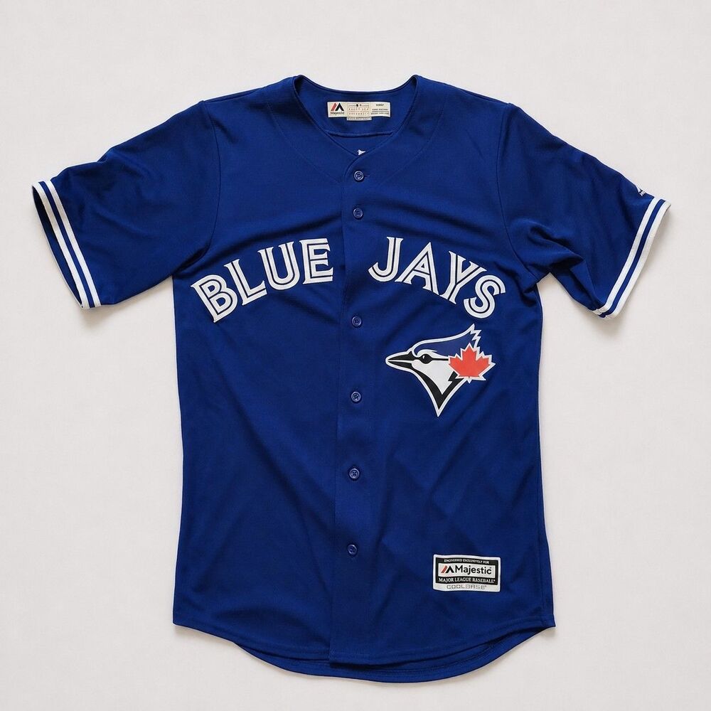 Majestic Toronto Blue Jays Baseball Jersey #20 Donaldson Blue Sz Small Cool Base